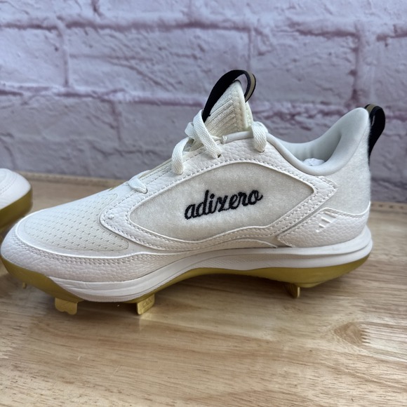 ADIDAS ADIZERO PUREHUSTLE 3 ELITE WOMEN'S METAL FASTPITCH SOFTBALL CLEATS 6 Gold - Picture 3 of 10
